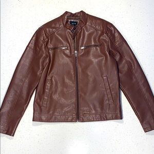 Forever 21 Men’s Brown Leather Jacket Large